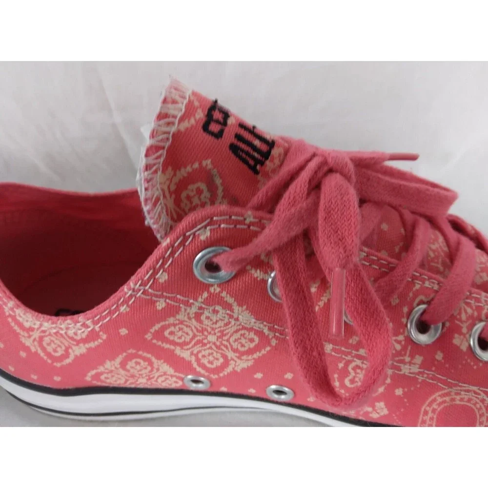Converse Low Top Sneakers in Pink Bandana Print - Picture 7 of 11